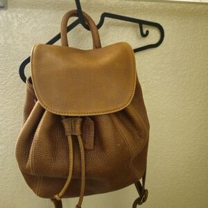 Coach Tan Leather Backpack